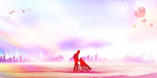 粉色水彩关注残疾人国际残疾人公益慈善展板背景